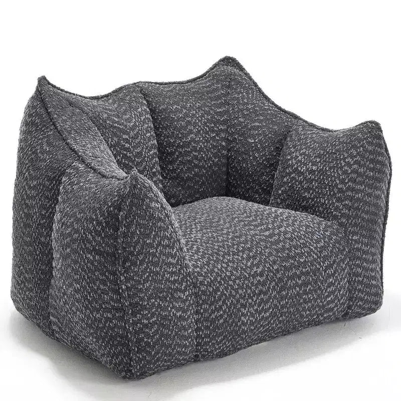 47 Inch Oversized Bean Bag Chair,High-Resilience Foam Square Lounger with Handle & Armrests,Chenille Floor Sofa for Living Room