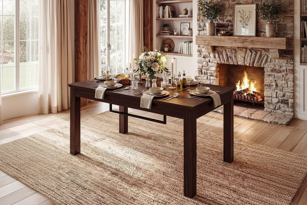 Walnut Multi-Functional Dining Game Table Convertible Table Dining, Office & Board Game Station