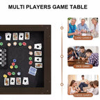 Walnut Multi-Functional Dining Game Table Convertible Table Dining, Office & Board Game Station