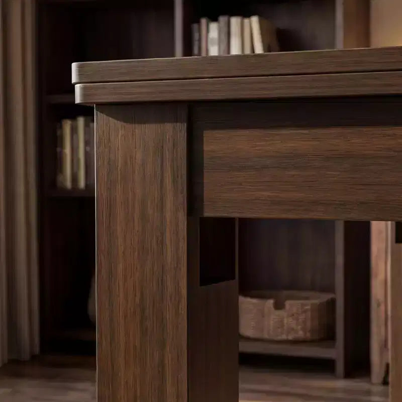 Walnut Multi-Functional Dining Game Table Convertible Table Dining, Office & Board Game Station