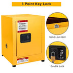 Armoire de sécurité en acier galvanisé 17 x 17 x 22 pouces - Rangement industriel pour produits inflammables avec étagère réglable