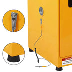 Armoire de sécurité en acier galvanisé 17 x 17 x 22 pouces - Rangement industriel pour produits inflammables avec étagère réglable
