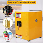 Armoire de sécurité en acier galvanisé 17 x 17 x 22 pouces - Rangement industriel pour produits inflammables avec étagère réglable