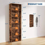 6 Tier Open Bookcase, Rustic Farmhouse Book Shelves, Spacious Organization for Storage, Organize Office, Durable & Resilient Build, Easy Assembly