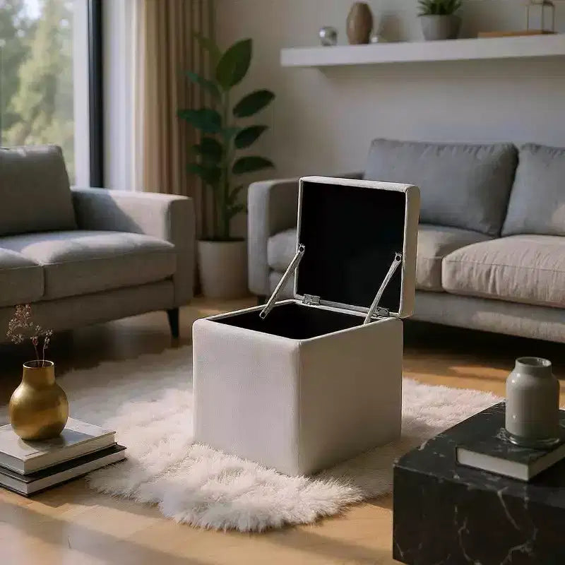 Multi-Functional Storage Ottoman, Cushioned, Home Use