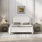 Nightstand with Storage Drawer & Open Shelf - Farmhouse End Table for Bedroom/Living Room