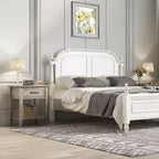 Nightstand with Storage Drawer & Open Shelf - Farmhouse End Table for Bedroom/Living Room