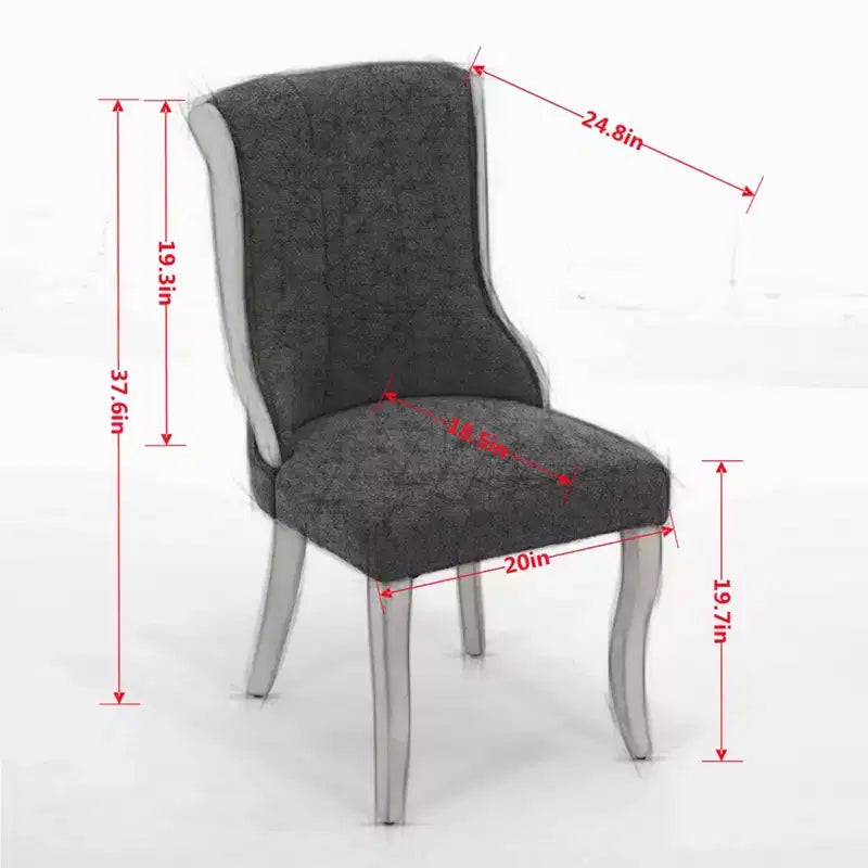 Mid-Century Samt Stühle ohne Armlehnen mit geschwungenem Holzbesatz & skulptierten Beinen, Gepolsterte Akzentstühle für Esszimmer, Wohnzimmer, Schlafzimmer