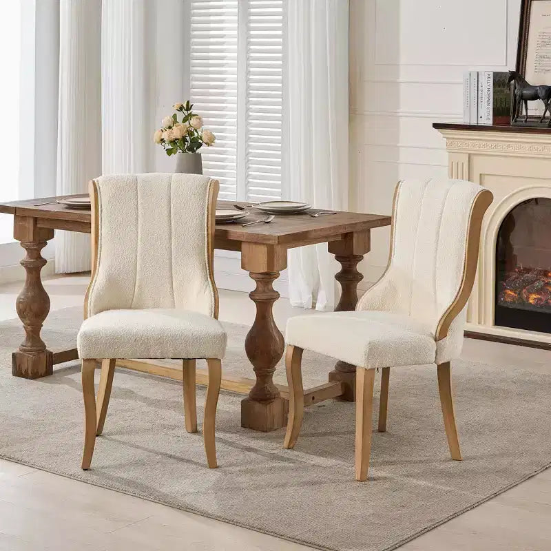 Mid-Century Samt Stühle ohne Armlehnen mit geschwungenem Holzbesatz & skulptierten Beinen, Gepolsterte Akzentstühle für Esszimmer, Wohnzimmer, Schlafzimmer