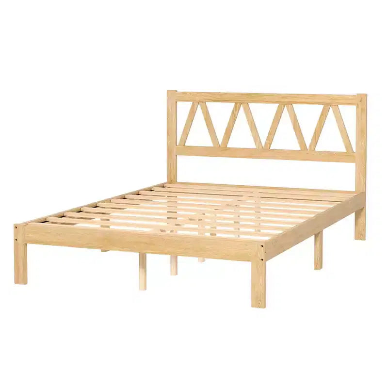 Vollgröße Bettgestell Starke Tragfähigkeit Einfache Montage Minimalistisches Holz-Plattformbettgestell für Schlafzimmer Zuhause