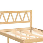 Full Size Bed Frame Strong Load Bearing Easy Assembly Minimalist Wood Platform Bed Frame for Home Bedroom