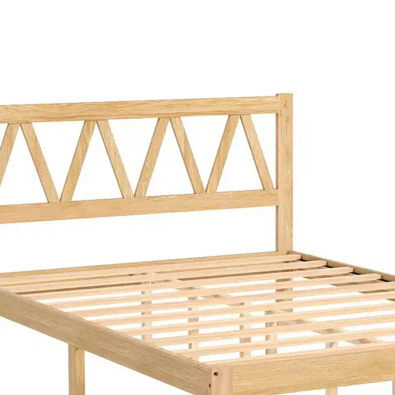 Full Size Bed Frame Strong Load Bearing Easy Assembly Minimalist Wood Platform Bed Frame for Home Bedroom
