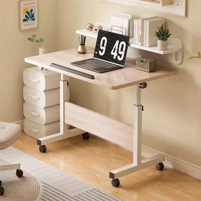Kleiner Stehschreibtisch Höhenverstellbar, Mobiler Stehschreibtisch mit Rollen, Tragbare Home-Office-Computerarbeitsplätze zum Sitzen und Stehen