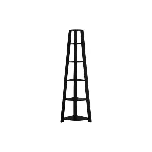 TUYOHW Modern 5-Tier Wood Corner Bookshelves,Bookshelf with Fixed Tray Style shelf,Storage Racks,Lightweight Bookcases for Living Room,Office