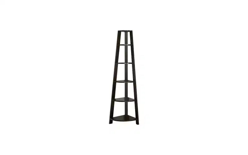 Moderne 5-laagse houten hoekboekenplanken, boekenplank met vaste dienbladstijl plank, opbergrekken, lichte boekenkasten voor woonkamer, kantoor