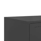 Salontafel Zwart Koudgewalst Staal Middelgrote Vergrendelbare Wielen