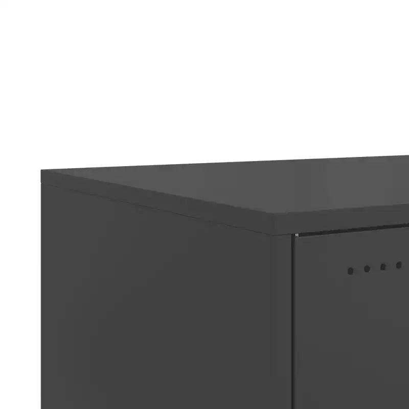Salontafel Zwart Koudgewalst Staal Middelgrote Vergrendelbare Wielen
