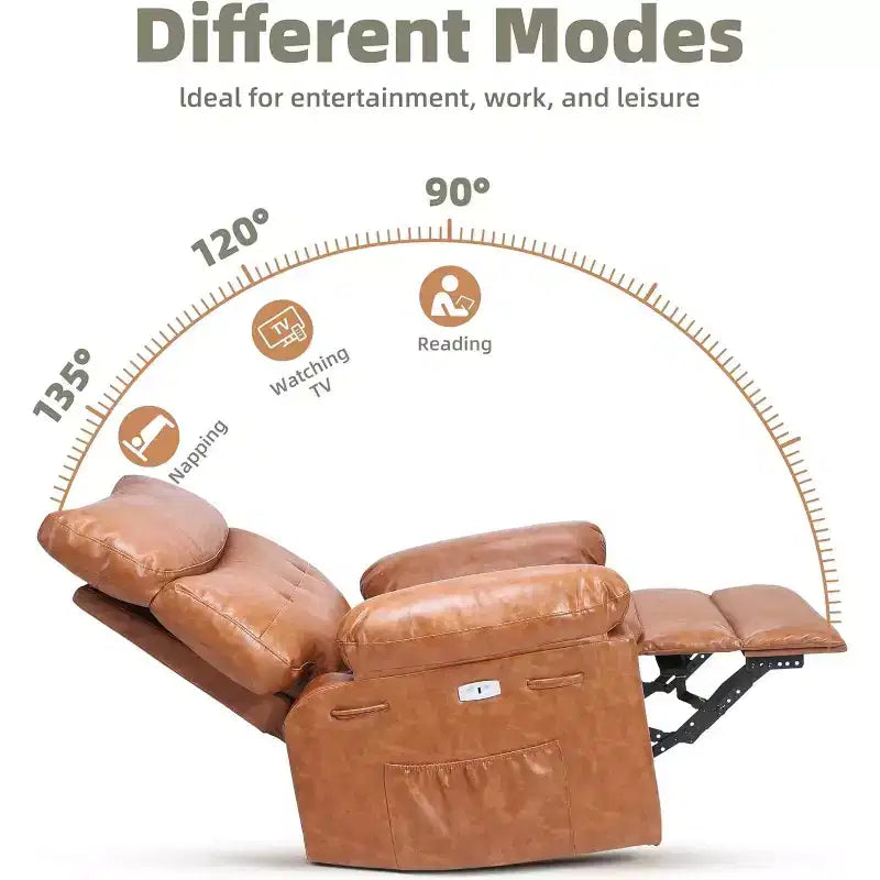 Lift-Sessel mit Wärme & Massage, 27 Zoll breiter Sitz, 360° Drehung, manueller Schaukelstuhl & Fernbedienung für Wohnzimmer, Senioren & Pflegeheim