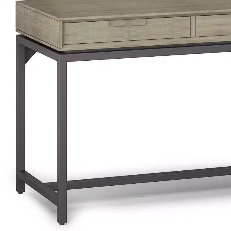 Devlin Mid-Century Solid Wood Writing Desk with Drawers
