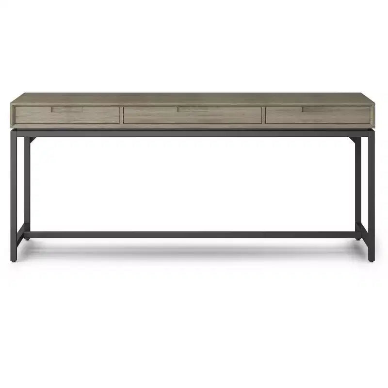 Devlin Mid-Century Solid Wood Writing Desk with Drawers