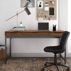 Devlin Mid-Century Solid Wood Writing Desk with Drawers