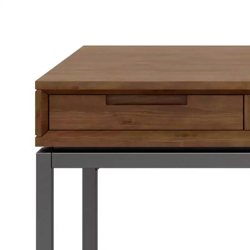 Devlin Mid-Century Solid Wood Writing Desk with Drawers
