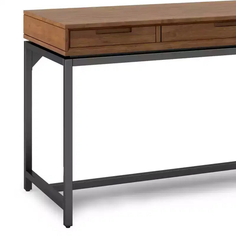 Devlin Mid-Century Solid Wood Writing Desk with Drawers