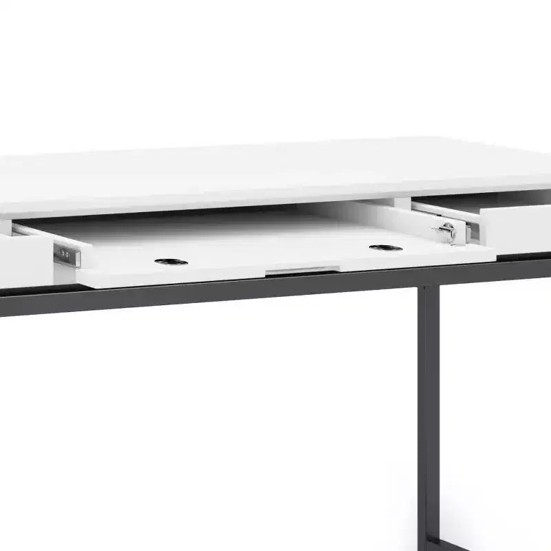 Devlin Mid-Century Solid Wood Writing Desk with Drawers