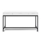 Devlin Mid-Century Solid Wood Writing Desk with Drawers