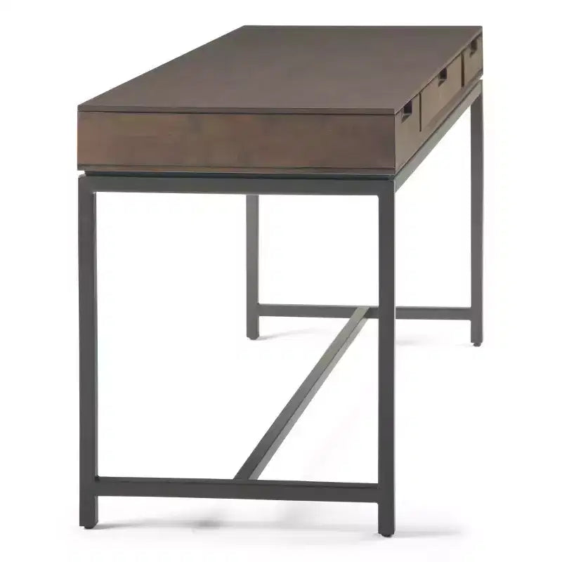 Devlin Mid-Century Solid Wood Writing Desk with Drawers