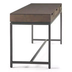 Devlin Mid-Century Solid Wood Writing Desk with Drawers