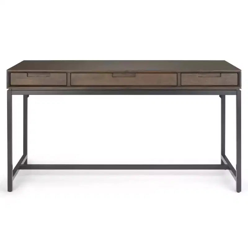 Devlin Mid-Century Solid Wood Writing Desk with Drawers