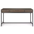 Devlin Mid-Century Solid Wood Writing Desk with Drawers