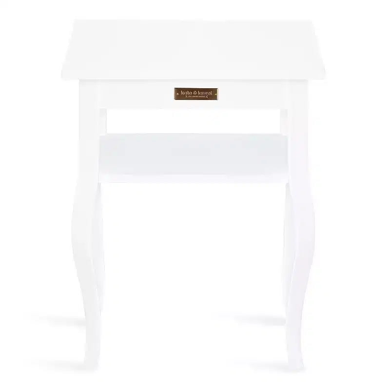 Prostokątny stolik boczny MDF, 18x12x24, biały